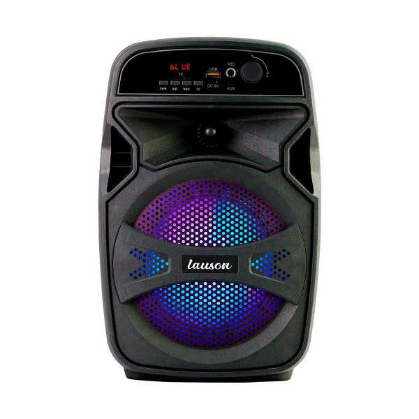 Lauson llx34 negro altavoz inalámbrico portátil 20w bluetooth karaoke fm luces usb sd