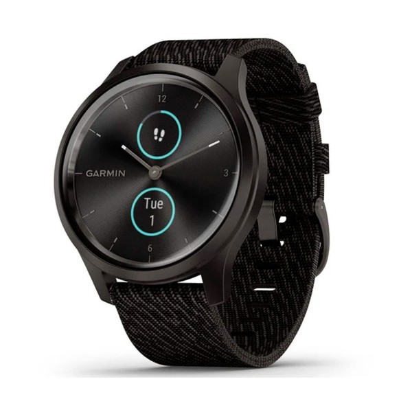 Garmin vívomove style smartwatch negro 42mm amoled con correa nailon negro