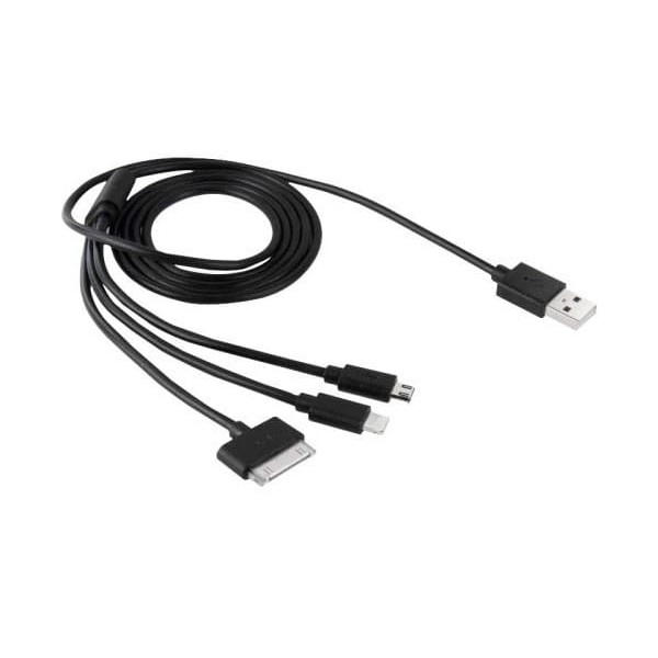 Akashi cable cargador universal 3 en uno negro