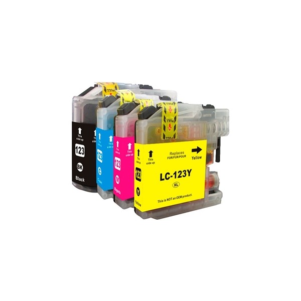 Inkoem cartucho compatible brother lc123xl amarill