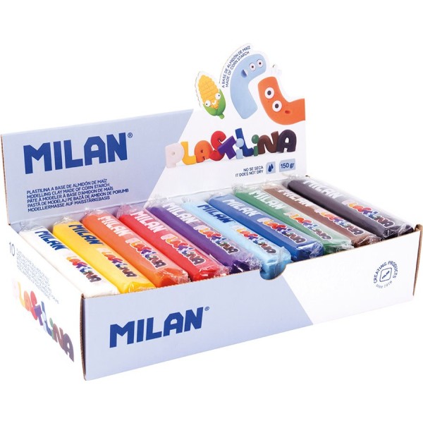 Plastilina sin gluten 150 g, colores surtidos, 10 uds, expositor