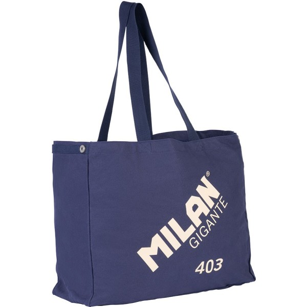 Bolso tote bag, colección gigante 403 since 1918, azul marino, 51 x 21,5 x 40,5 cm