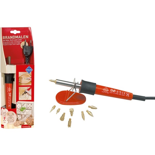 Set de pirograbador con 9 puntas, 30 w