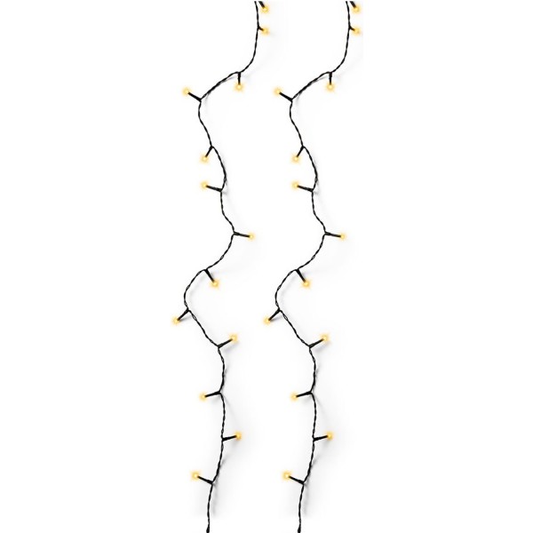 Guirnalda multifunción, uso exterior, basic, cálida clásica, cable negro, 240 leds, 18 m