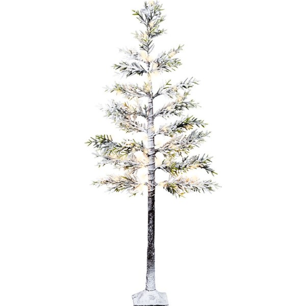 árbol nevado led con función fija y parpadeante para uso exterior, 72 leds, ø60 x 1,5 m
