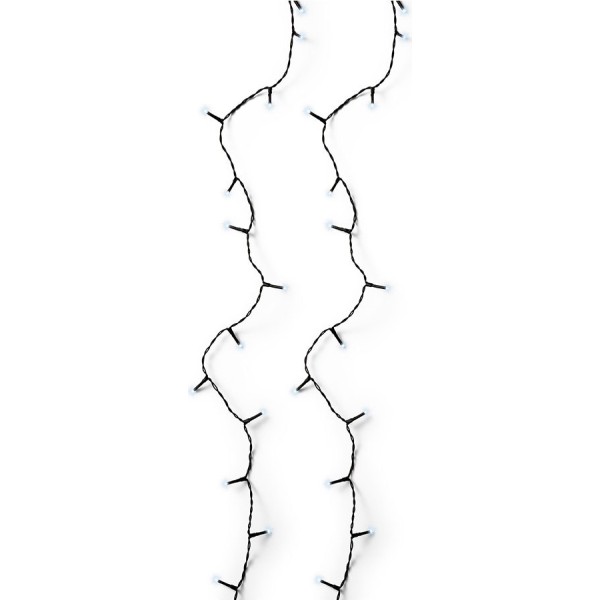 Guirnalda multifunción, uso exterior, basic, blanco frío, cable negro, 360 leds, 27 m