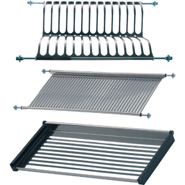 Escurreplatos y vasos para armario, ecr01, acero inoxidable, 800 x 280 x 65 mm