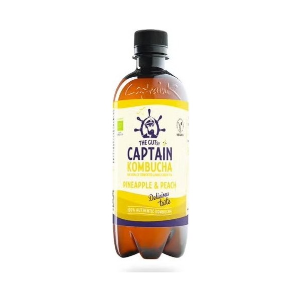 Captain Kombucha Piña Y Melocotón 1L
