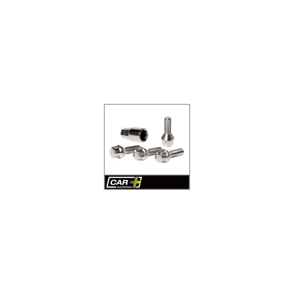 Juego de 4 Tornillos Antirrobo Premium de 12x1.25 L37 Acerados con Cabeza Rotativa