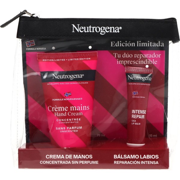 Neutrogena Pack Bálsamo Labial Intense Repair 15 ml + Crema de Manos Concentrada Sin Perfume 75 ml Edición Limitada