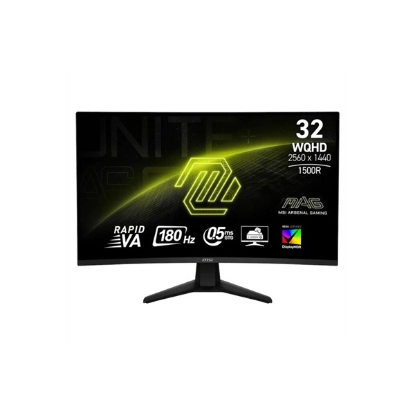 Msi mag32cq6f monitor 31.5" wqhd 180hz hdmi cur