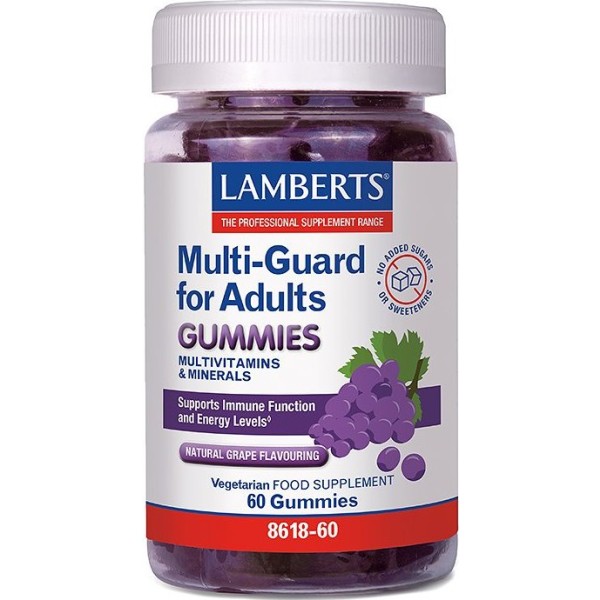 Lamberts Multi-Guard Multivitamínico Adultos 60 Gominolas Sabor Uva